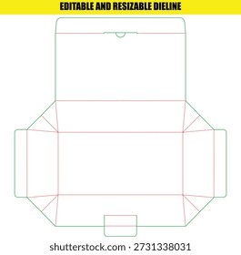 Editable Die-Line Template for Custom Folding Box Packaging Design and Production
