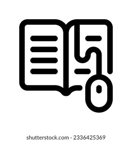 Editable digital book vector icon. Online learning, course, tutorial. Part of a big icon set family. Perfect for web and app interfaces, presentations, infographics, etc