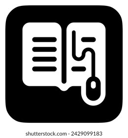 Editable digital book vector icon. Online learning, course, tutorial. Part of a big icon set family. Perfect for web and app interfaces, presentations, infographics, etc
