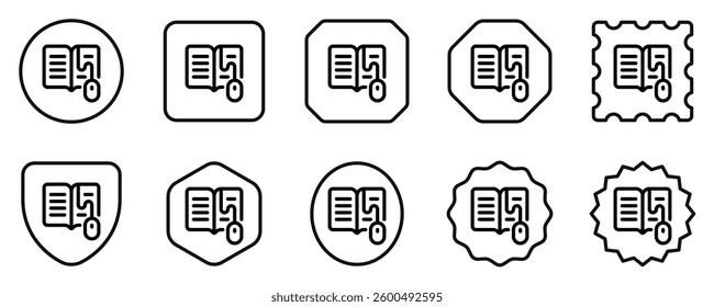 Editable digital book vector icon. Online learning, course, tutorial. Part of a big icon set family. Perfect for web and app interfaces, presentations, infographics, etc