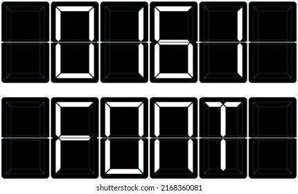 Editable digital font text concept with grid template.