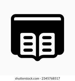 Editable digital, online library vector icon. Online learning, course, tutorial. Part of a big icon set family. Perfect for web and app interfaces, presentations, infographics, etc