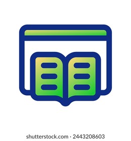 Editable digital, online library vector icon. Online learning, course, tutorial. Part of a big icon set family. Perfect for web and app interfaces, presentations, infographics, etc