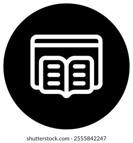 Editable digital, online library vector icon. Online learning, course, tutorial. Part of a big icon set family. Perfect for web and app interfaces, presentations, infographics, etc