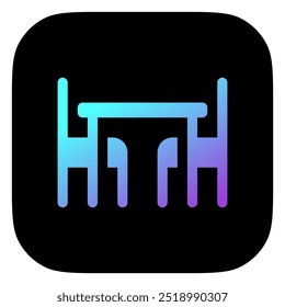 Ícone de vetor de sala de jantar editável. Parte de uma grande família de conjuntos de ícones. Perfeito para interfaces web e app, apresentações, infográficos, etc