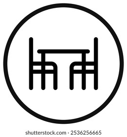 Editable dining room vector icon. Part of a big icon set family. Perfect for web and app interfaces, presentations, infographics, etc