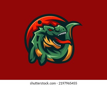 Editable Dino mascot logo template