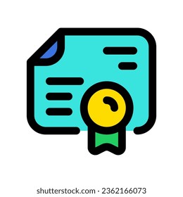 Editable diploma, certificate, acknowledgment vector icon. Education, business, profession. Part of a big icon set family. Perfect for web and app interfaces, presentations, infographics, etc