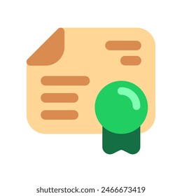 Editable diploma, certificate, acknowledgment vector icon. Education, business, profession. Part of a big icon set family. Perfect for web and app interfaces, presentations, infographics, etc