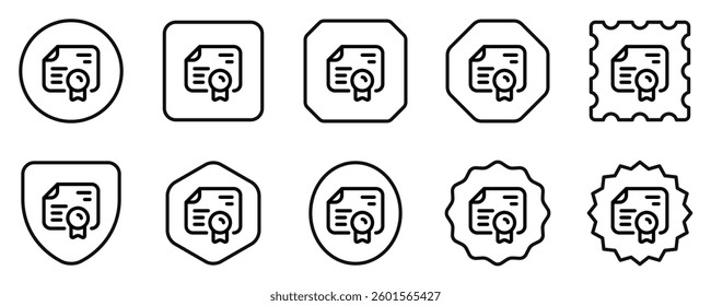 Editable diploma, certificate, acknowledgment vector icon. Education, business, profession. Part of a big icon set family. Perfect for web and app interfaces, presentations, infographics, etc