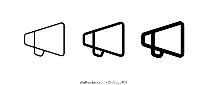 Editable director bullhorn, megaphone, marketing vector icon. Movie, cinema, entertainment. Part of a big icon set family. Perfect for web and app interfaces, presentations, infographics, etc
