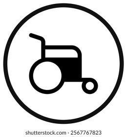 Editable disability, wheelchair access vector icon. Part of a big icon set family. Perfect for web and app interfaces, presentations, infographics, etc