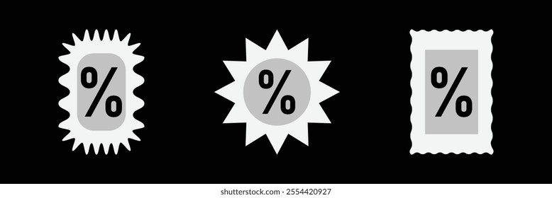 Editable discount badge vector icon. Part of a big icon set family. Perfect for web and app interfaces, presentations, infographics. Discount icon.