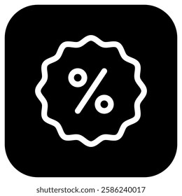 Editable discount badge vector icon. Part of a big icon set family. Perfect for web and app interfaces, presentations, infographics, etc