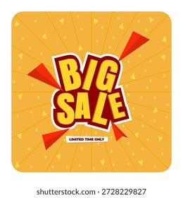 Editable discount banner featuring BIG SALE text used in digital ads and seasonal store campaigns.