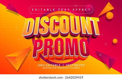 editable discount promo vector text effect with modern style design
