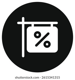 Editable discount sign vector icon. Property, real estate, construction, mortgage, interiors. Part of a big icon set family. Perfect for web and app interfaces, presentations, infographics, etc