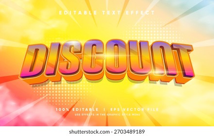 editable discount vector text effect with modern style