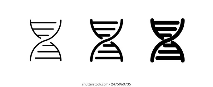 Editable DNA ribbon vector icon. Science, laboratory, biology. Part of a big icon set family. Perfect for web and app interfaces, presentations, infographics, etc