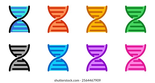Editable DNA ribbon vector icon. Science, laboratory, biology. Part of a big icon set family. Perfect for web and app interfaces, presentations, infographics, etc