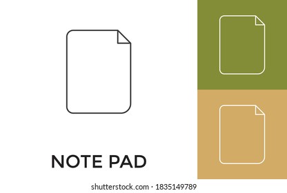 Editable Document Thin Line Icon with Title. Useful For Mobile Application, Website, Software and Print Media.