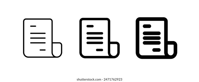 Editable document vector icon. Part of a big icon set family. Perfect for web and app interfaces, presentations, infographics, etc