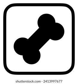 Editable dog chewing bone vector icon. Veterinary, animal, pet care, pet shop. Part of a big icon set family. Perfect for business, web and app interfaces, presentations, infographics, etc