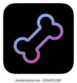 Editable dog chewing bone vector icon. Veterinary, animal, pet care, pet shop. Part of a big icon set family. Perfect for business, web and app interfaces, presentations, infographics, etc