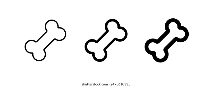 Editable dog chewing bone vector icon. Veterinary, animal, pet care, pet shop. Part of a big icon set family. Perfect for business, web and app interfaces, presentations, infographics, etc