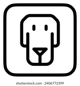 Editable dog head vector icon. Veterinary, animal, pet care, pet shop. Part of a big icon set family. Perfect for business, web and app interfaces, presentations, infographics, etc