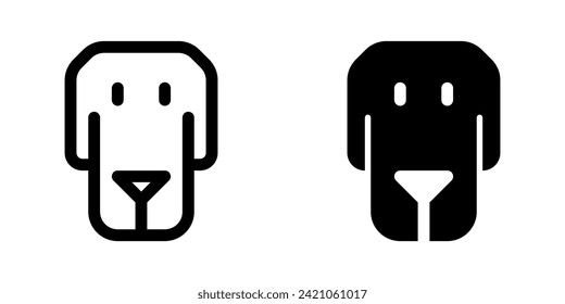 Editable dog head vector icon. Veterinary, animal, pet care, pet shop. Part of a big icon set family. Perfect for business, web and app interfaces, presentations, infographics, etc