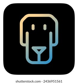 Editable dog head vector icon. Veterinary, animal, pet care, pet shop. Part of a big icon set family. Perfect for business, web and app interfaces, presentations, infographics, etc