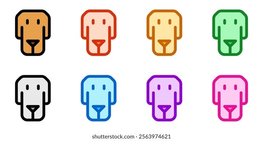 Editable dog head vector icon. Veterinary, animal, pet care, pet shop. Part of a big icon set family. Perfect for business, web and app interfaces, presentations, infographics, etc