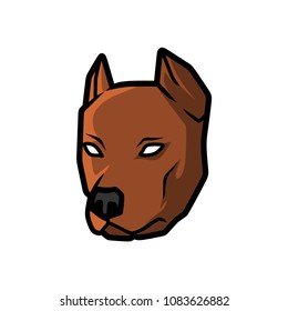 Editable dog and pitbull vector for your logo or brand identity