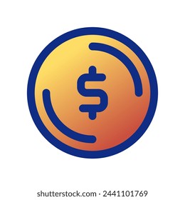 Editable dollar coin vector icon. Part of a big icon set family. Finance, business, investment, accounting. Perfect for web and app interfaces, presentations, infographics, etc