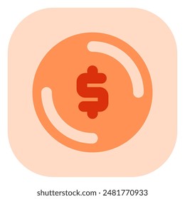 Editable dollar coin vector icon. Part of a big icon set family. Finance, business, investment, accounting. Perfect for web and app interfaces, presentations, infographics, etc