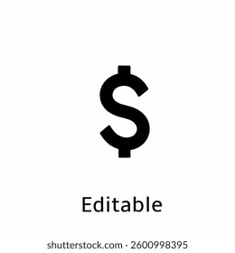 editable dollar illustration vector. dollar icon.