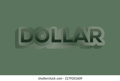 Editable Dollar Vector Text Effect With Modern Style Design