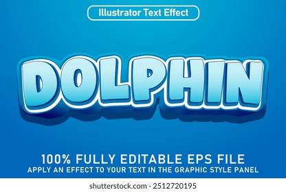 EDITABLE DOLPHIN TEXT EFFECT EPS FILE