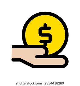 Editable donation hand gesture vector icon. Part of a big icon set family. Perfect for web and app interfaces, presentations, infographics, etc