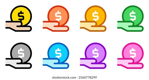 Editable donation hand gesture vector icon. Part of a big icon set family. Perfect for web and app interfaces, presentations, infographics, etc