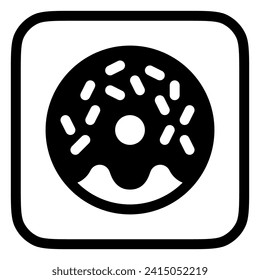 Editable donut, doughnut vector icon. Bakery, cooking, food. Part of a big icon set family. Perfect for web and app interfaces, presentations, infographics, etc