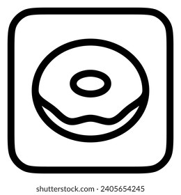 Editable donut vector icon. Bakery, coffee shop, restaurant, drink, beverages. Part of a big icon set family. Perfect for web and app interfaces, presentations, infographics, etc