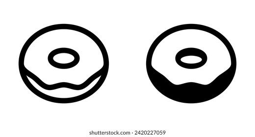 Editable donut vector icon. Bakery, coffee shop, restaurant, drink, beverages. Part of a big icon set family. Perfect for web and app interfaces, presentations, infographics, etc