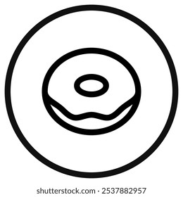 Editable donut vector icon. Bakery, coffee shop, restaurant, drink, beverages. Part of a big icon set family. Perfect for web and app interfaces, presentations, infographics, etc