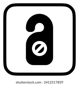 Icono de vector de etiqueta de puerta modificable. Parte de una familia de iconos grandes. Perfecto para interfaces web y de aplicaciones, presentaciones, infografías, etc