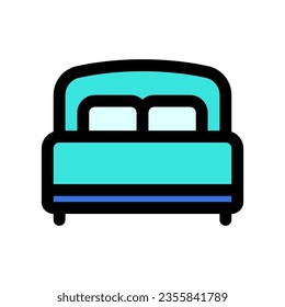 Editable double bed vector icon. Part of a big icon set family. Perfect for web and app interfaces, presentations, infographics, etc