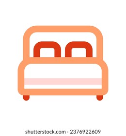 Editable double bed vector icon. Part of a big icon set family. Perfect for web and app interfaces, presentations, infographics, etc