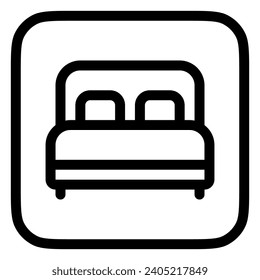 Editable double bed vector icon. Part of a big icon set family. Perfect for web and app interfaces, presentations, infographics, etc