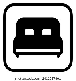 Editable double bed vector icon. Part of a big icon set family. Perfect for web and app interfaces, presentations, infographics, etc